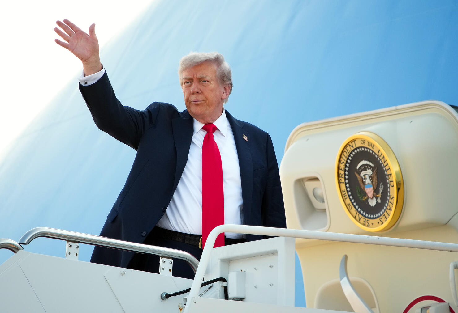 U.S. President Trump Departs For Meeting With Russian President Putin In Alaska