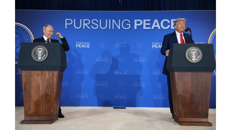 U.S. President Trump And Russian  President Putin Meet On War In Ukraine At U.S. Air Base In Alaska