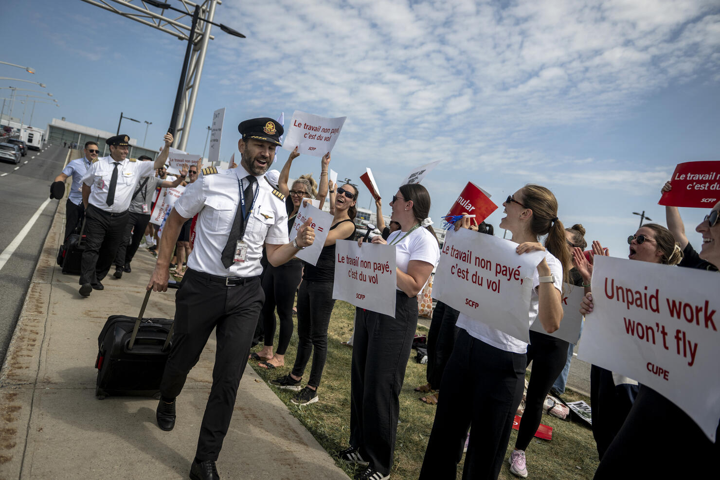 Air Canada Flight Attendants Go On Strike