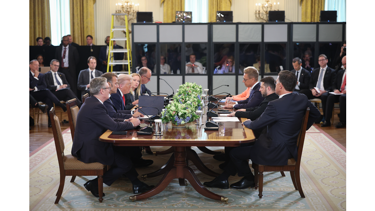 European Leaders Join Ukrainian President Zelensky For White House Meeting With Trump