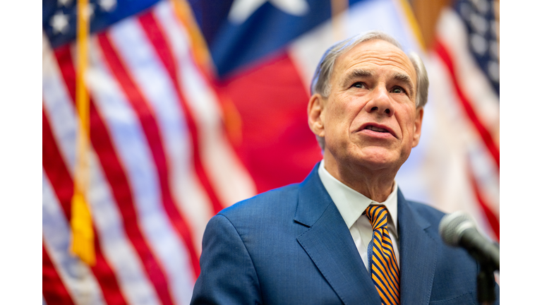 Texas Governor Greg Abbott Holds Press Conference With Agriculture Secretary Brooke Rollins