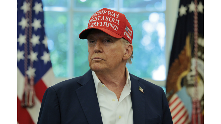 President Donald Trump Makes Announcement From The Oval Office