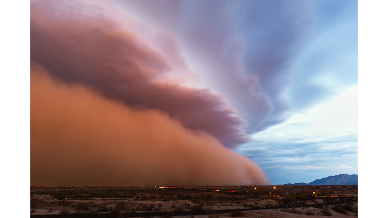 Dramatic Haboob Dust Storm In The Arizona Desert