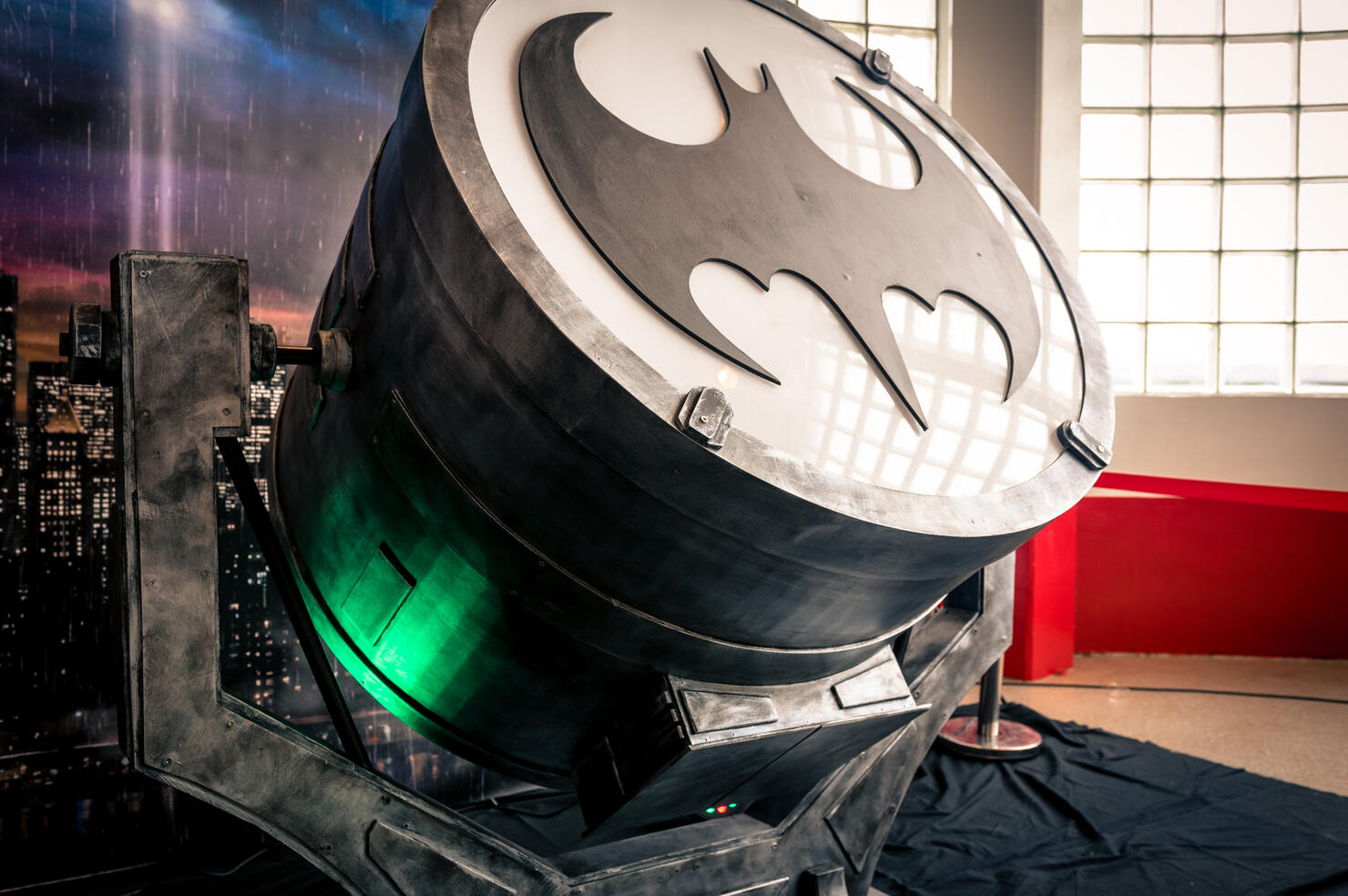 Replica of 'Bat-Signal' device at Yorkshire Cosplay Convention
