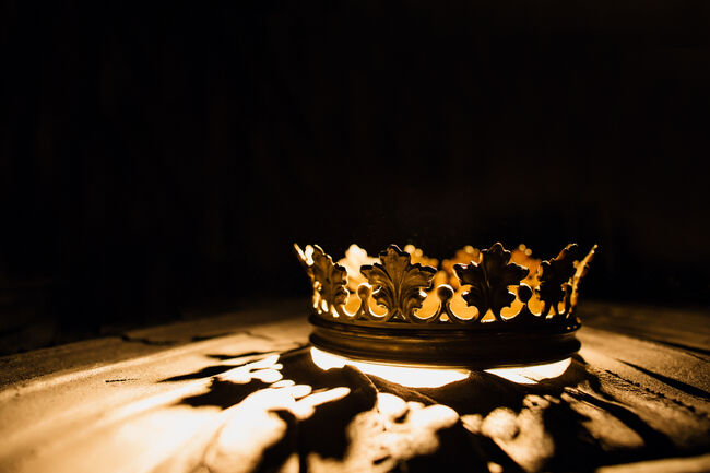 Crown of the real king on a black background. Game of Thrones.