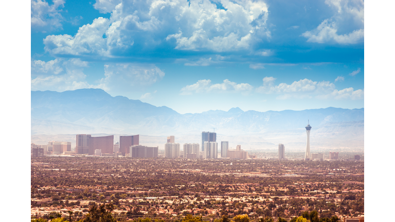 Skyline of Las Vegas city