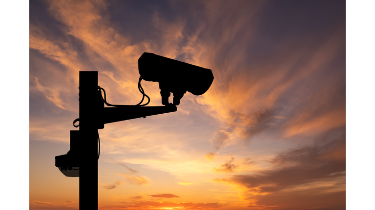 Surveillance Camera at sunset