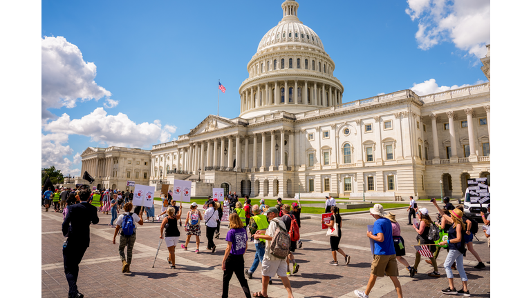 Activists Stage Multiple Protests On Capitol Hill And Outside White House As Lawmakers Return From Summer Recess