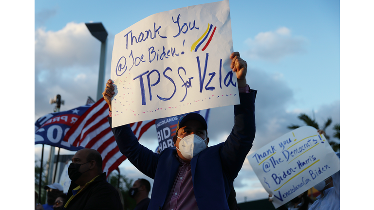 Venezuelans In Miami Celebrate New TPS Status From Biden Administration