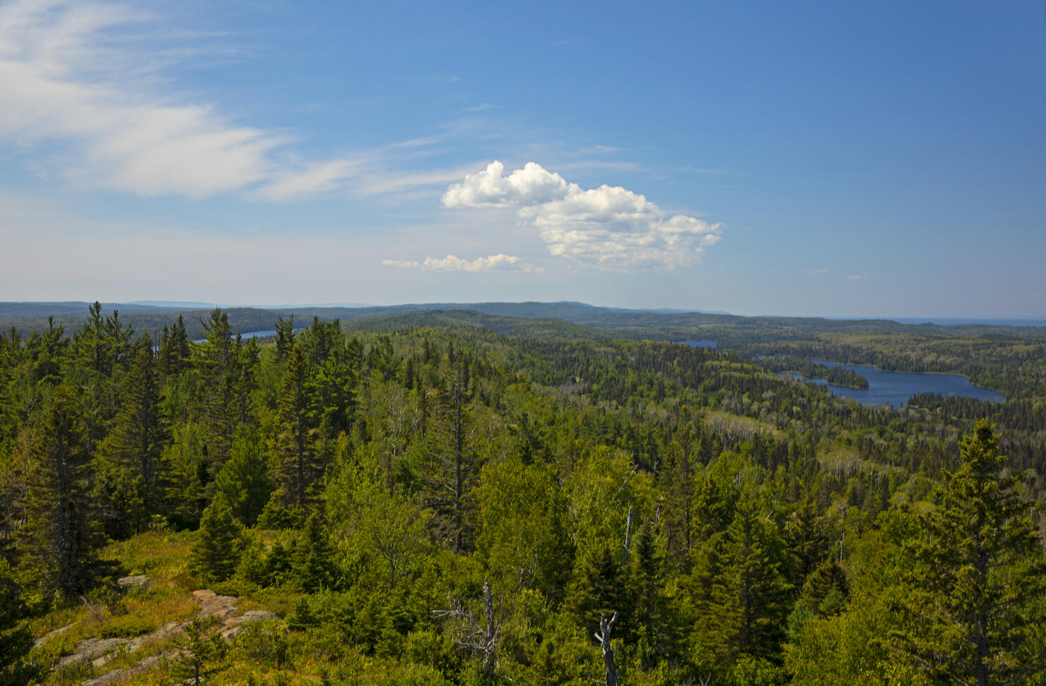View from top of mountain at Isle Royale National Park