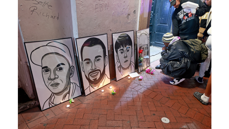 Vigil Held On Bourbon Street In New Orleans For Victims Of Terror Attack