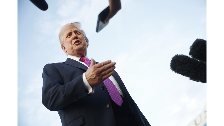 President Trump Departs Morristown Airport En Route To Washington, DC
