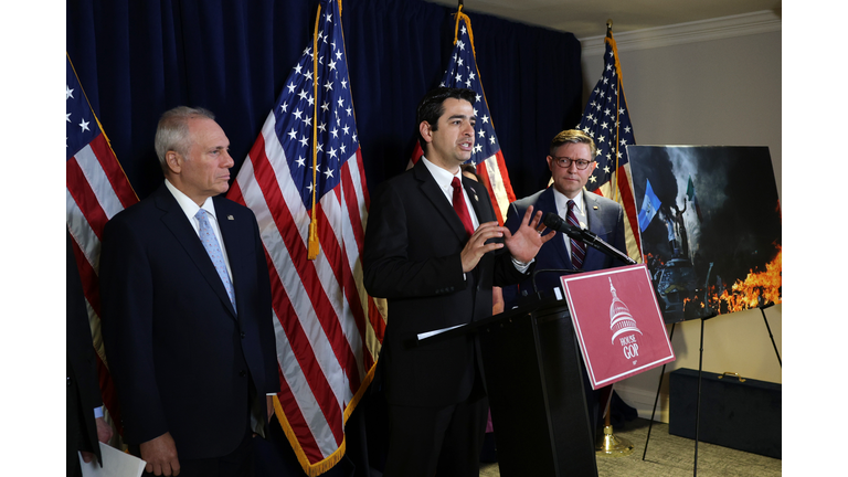 Speaker Johnson Holds Weekly Press Conference In Washington