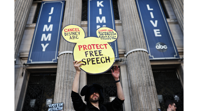 Politicians And Unions Join Protests Against Suspension Of Jimmy Kimmel Show
