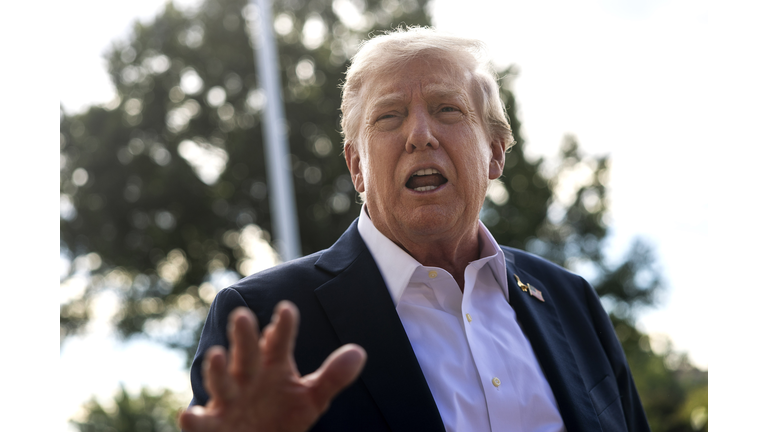 President Trump Departs Washington For The Ryder Cup In New York