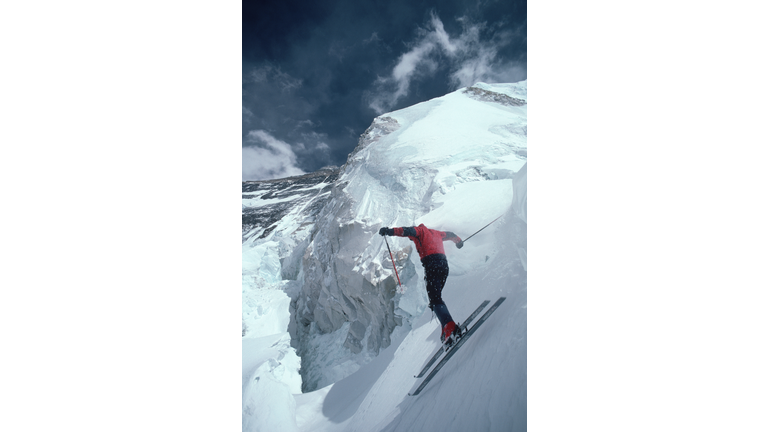 Skiing on Mount Everest