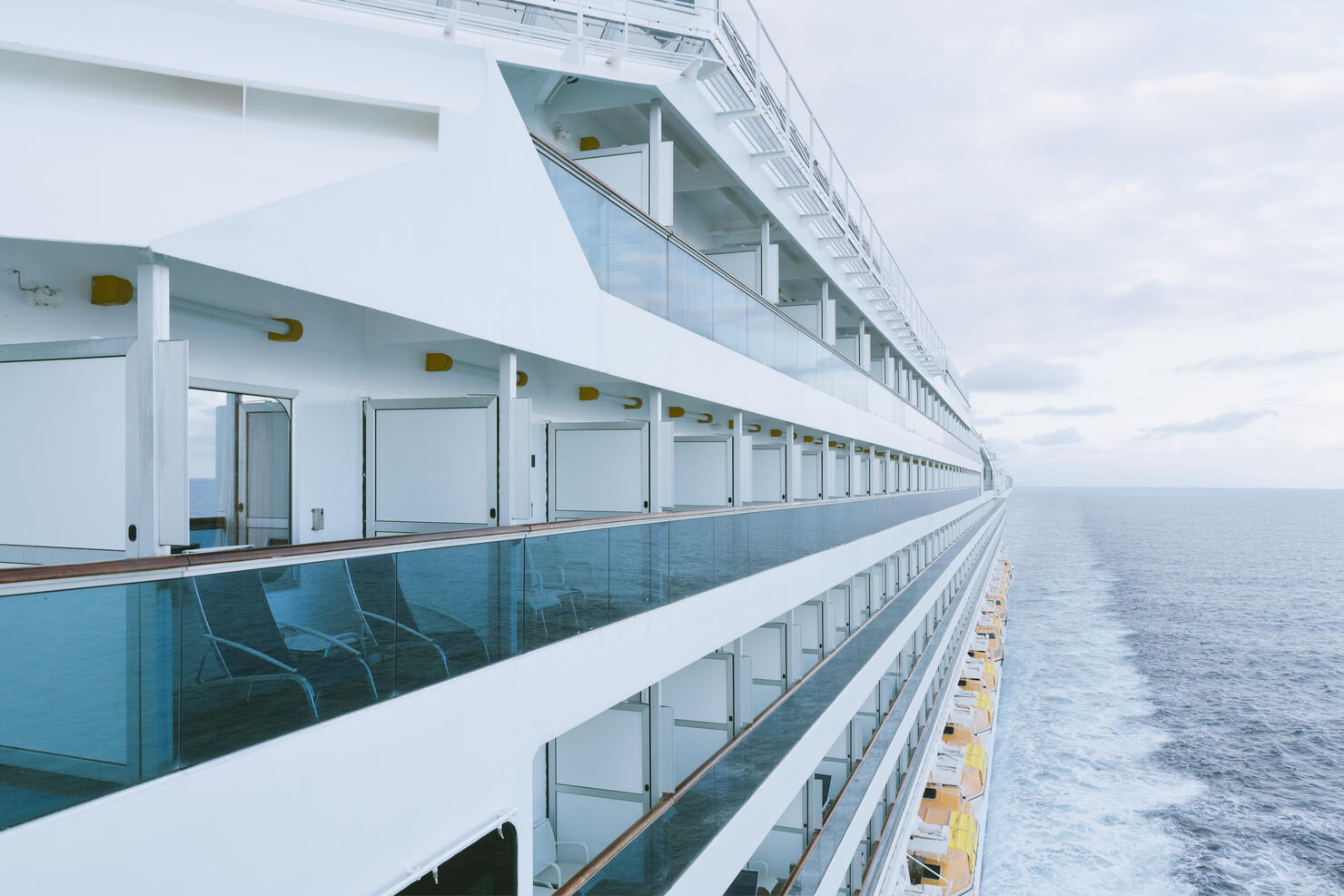 On board of a cruise ship, Mediterranean Sea