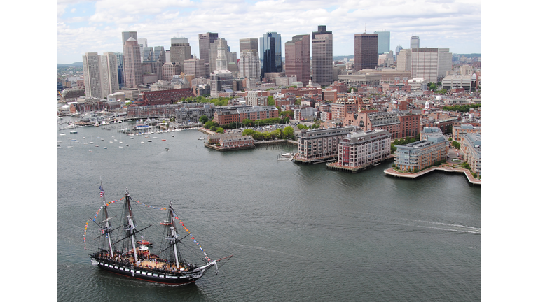USS Constitution Sails Into Boston Harbor