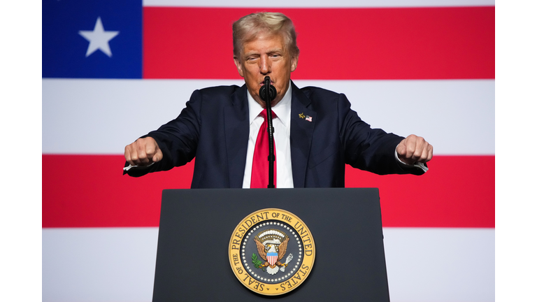 President Trump And Pete Hegseth Address U.S. Senior Military Leaders At Quantico