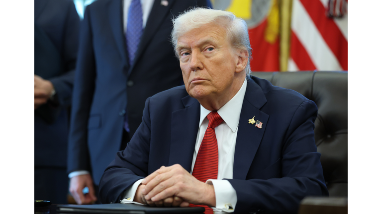 President Trump Speaks In The Oval Office