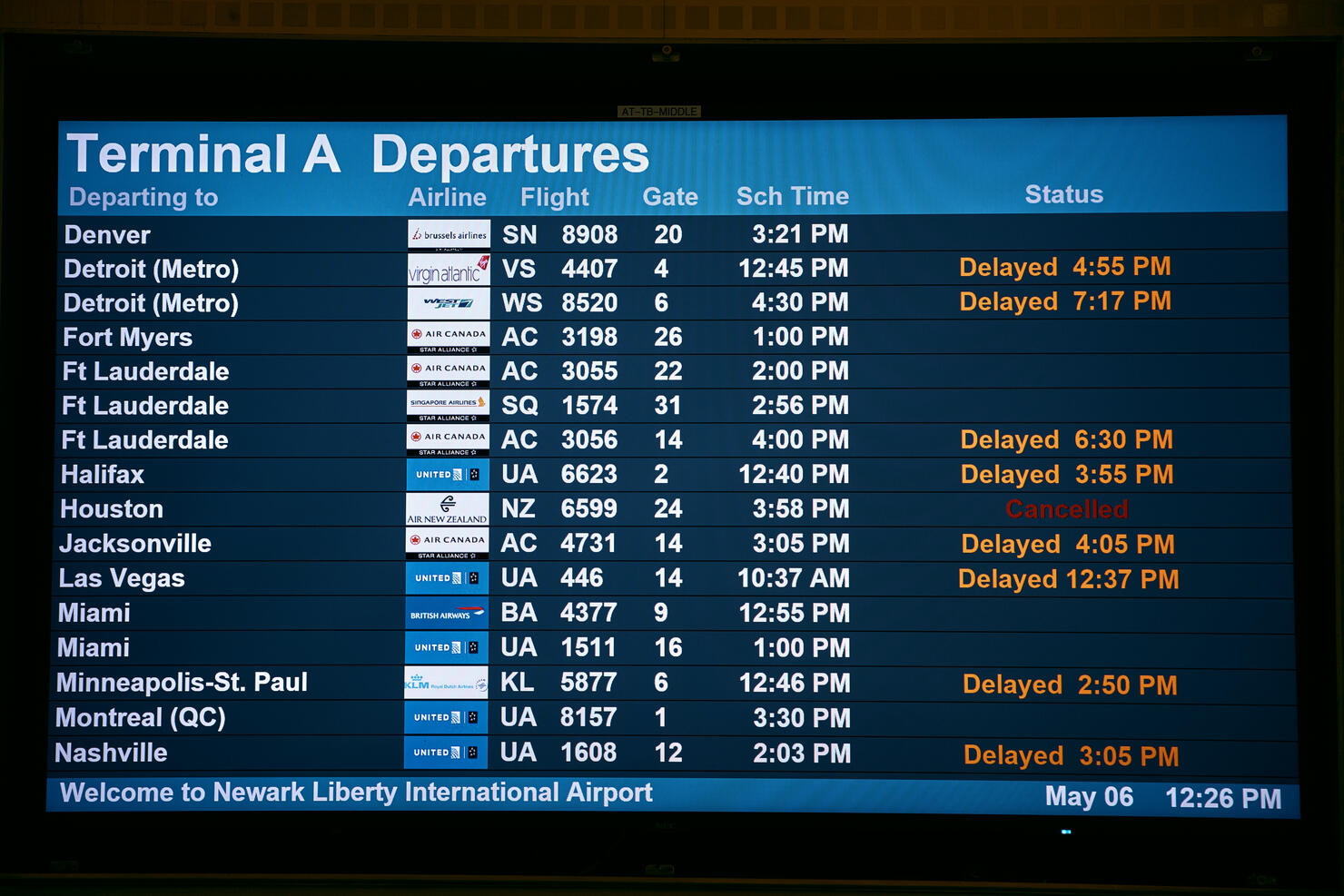 Staffing Shortages And Technology Issues Cause Week-Long Delays At Newark Airport