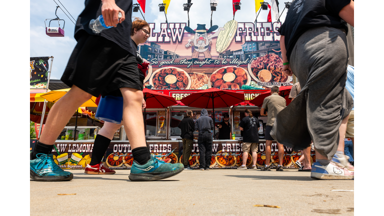 Crowds Gather For The Opening Day Of The Indiana State Fair