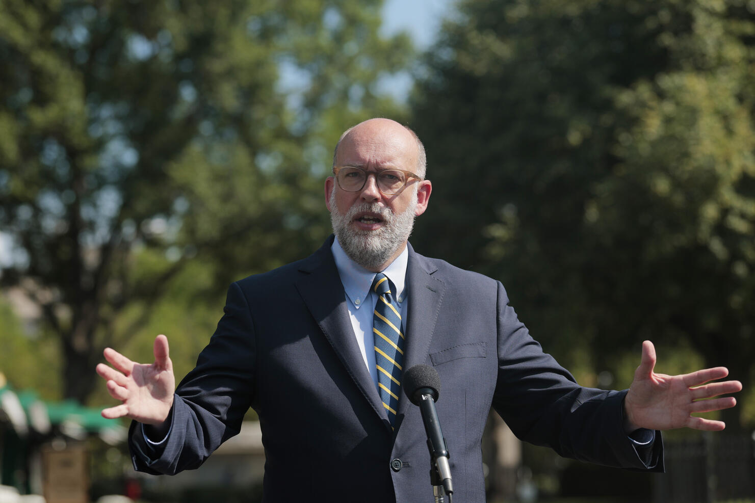 OMB Director Vought Speaks To Media At The White House