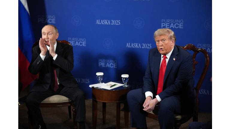 U.S. President Trump And Russian  President Putin Meet On War In Ukraine At U.S. Air Base In Alaska