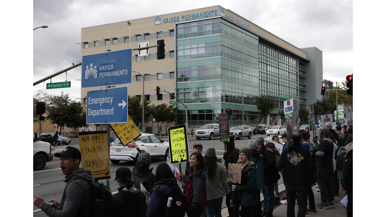 Thousands Of Kaiser Permanente Health Care Workers Go On Strike