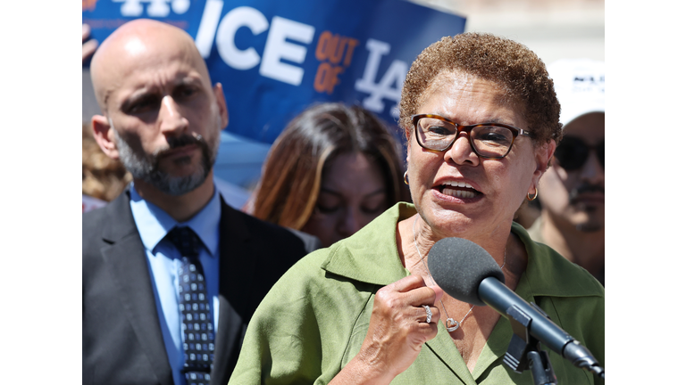 LA Mayor Bass And Immigrant Rights Leaders Speak Out Against Supreme Court Ruling On ICE Enforcement