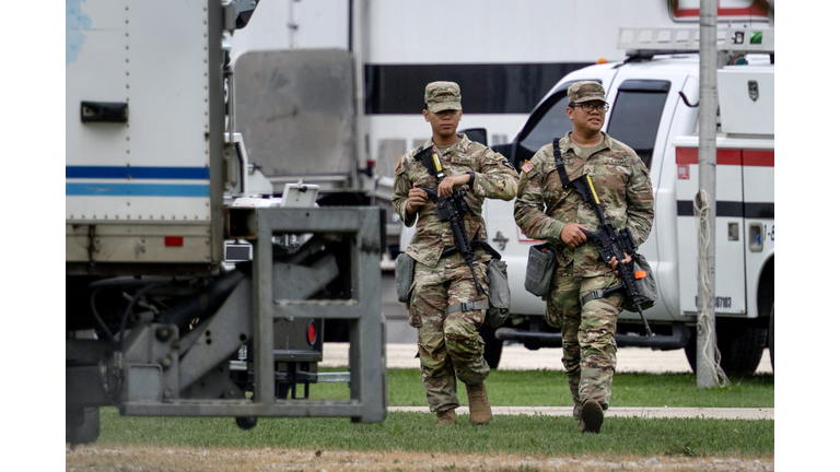 National Guard Arrives At Army Reserve Training Center South Of Chicago