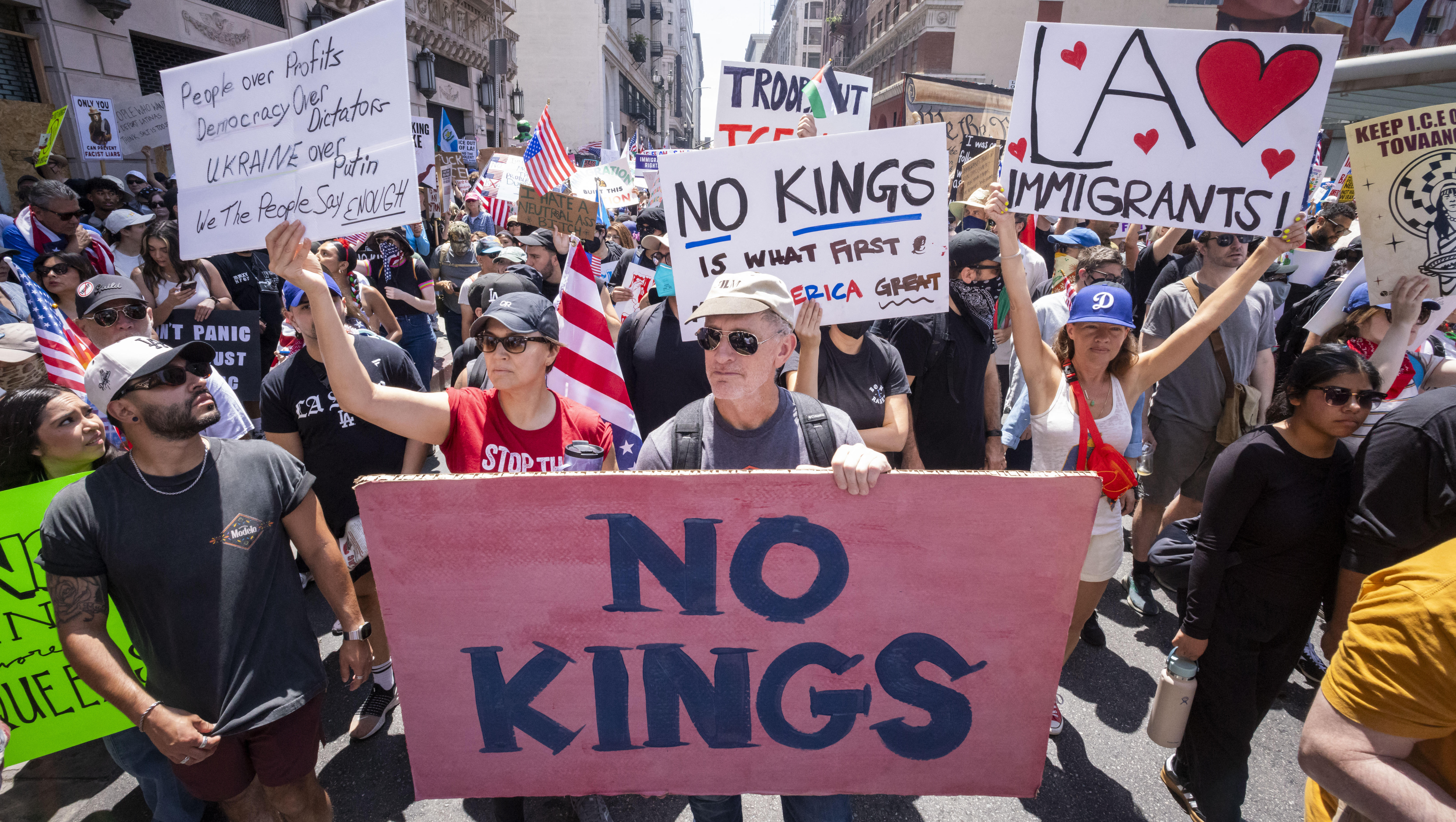 “No Kings” Protest Hits D.C. as Trump Posts Bizarre A.I. Video