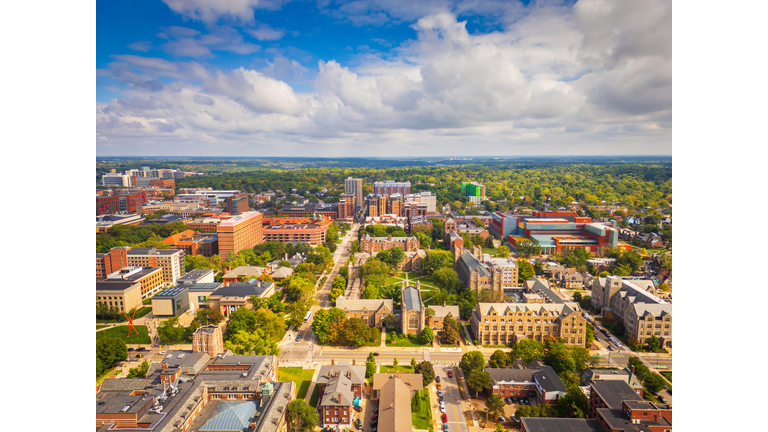 Ann Arbor, Michigan, USA College Town Skyline