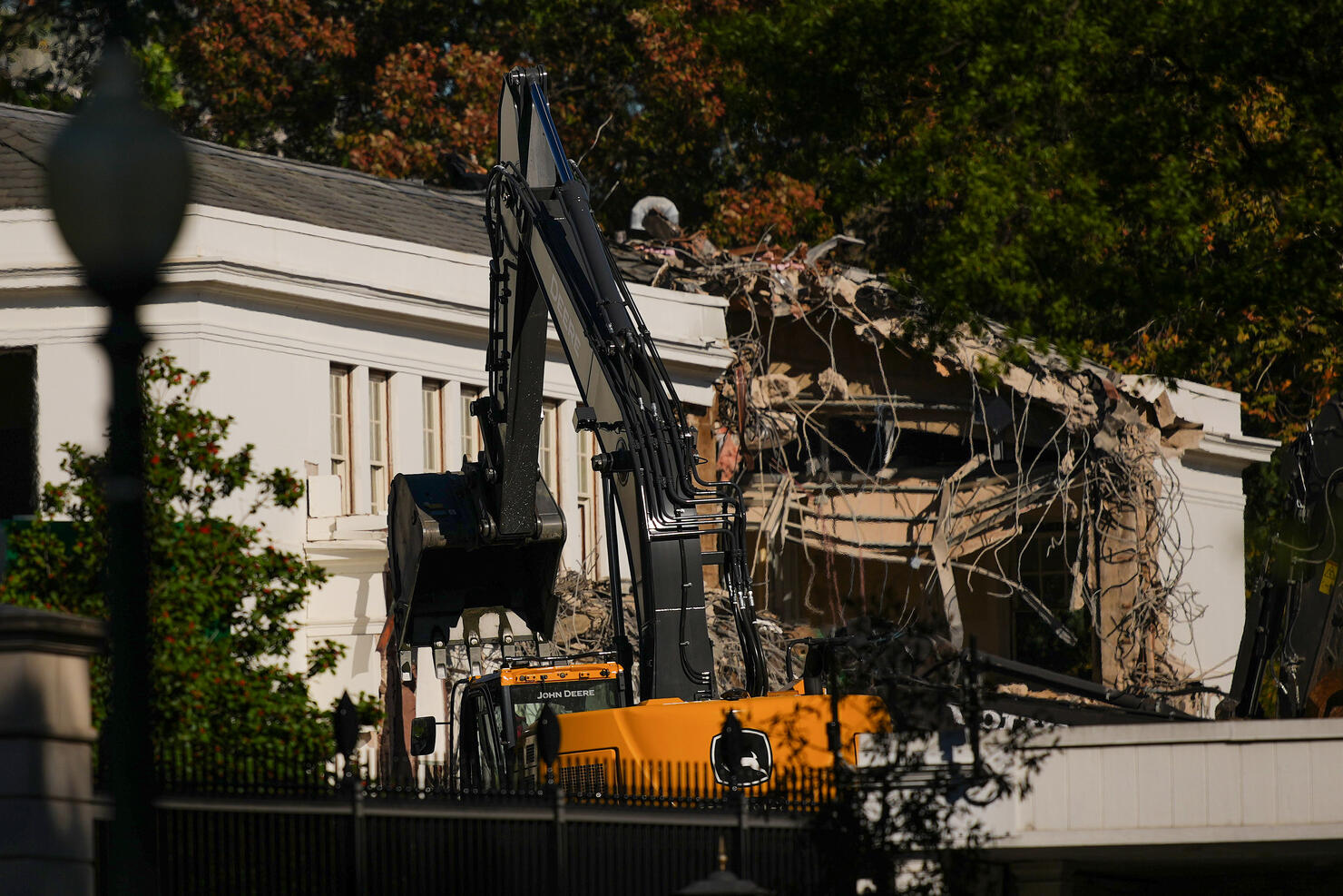White House East Room Demolition Begins For Trump Ballroom Construction