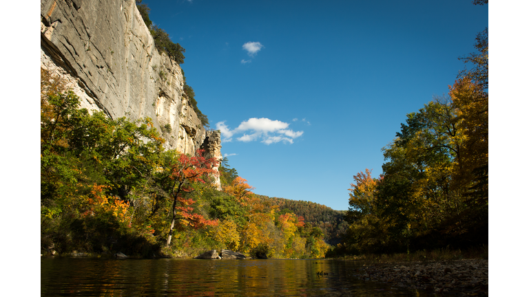 Buffalo National River bluffs fall