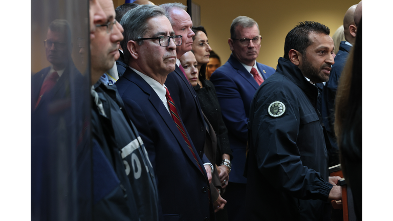 FBI Director Patel And Eastern District U.S. Attorney Nocella Holds News Conference On Major Illegal Sports Gambling Schemes