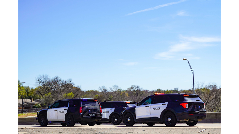 Police Cars Rush to Accident