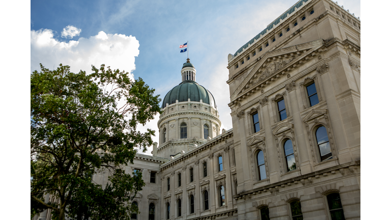 Indiana State Capitol Building on a Beautiful Day