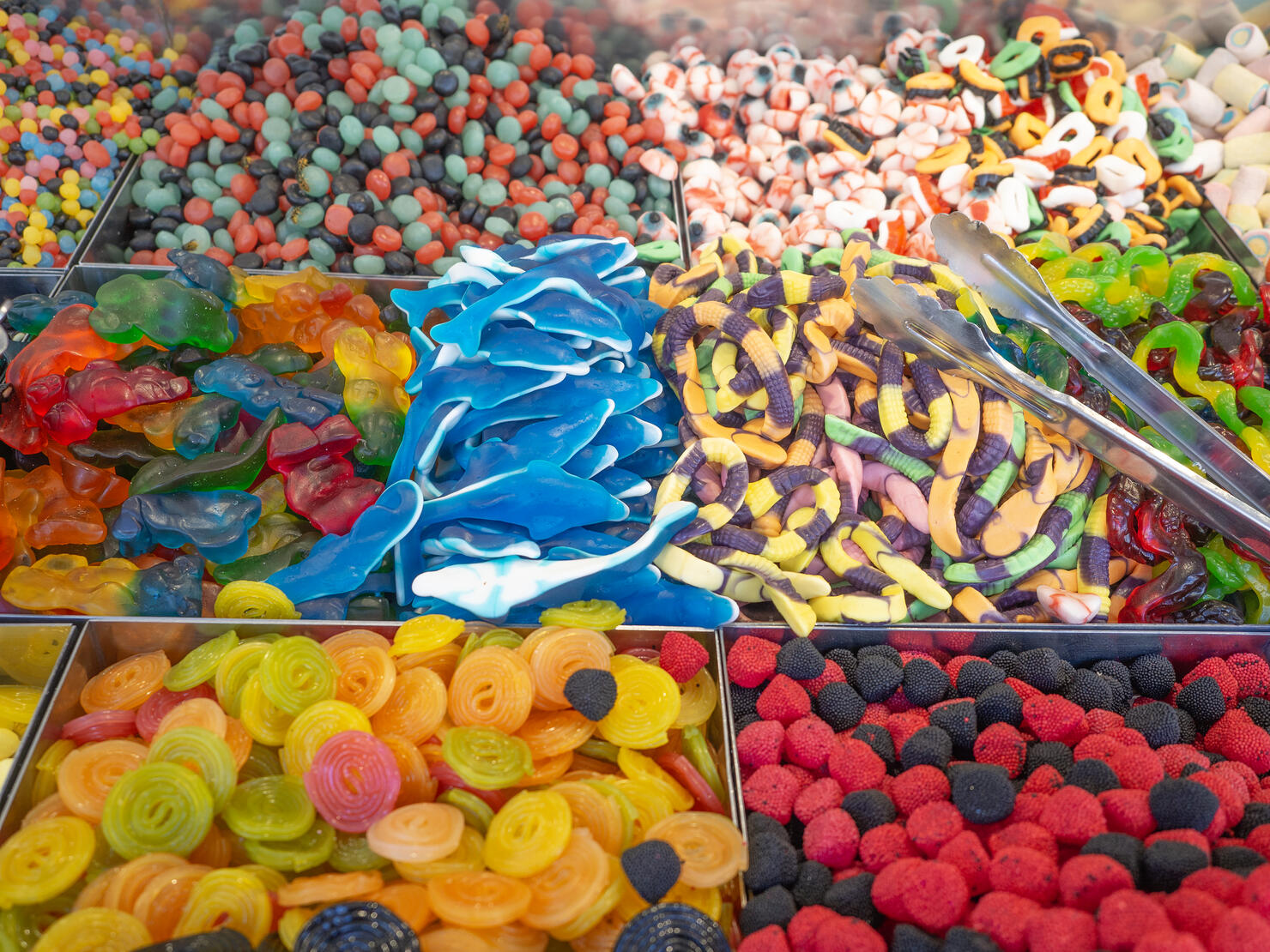Full Frame Shot of Candies At Store For Sale