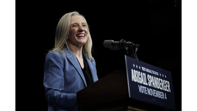 Former President Obama Campaigns With New Jersey And Virginia Democratic Gubernatorial Candidates Ahead Of Elections On Tuesday