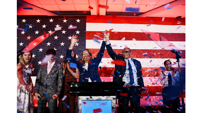 New Jersey Gubernatorial Candidate Mikie Sherrill Holds Election Night Party