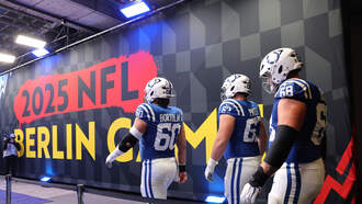 Colts Owner Carly-Irsay Gordon Buys Drinks For Fans in Berlin