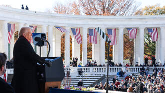 President Trump Honors Veterans In Ceremony At Arlington National Cemetery