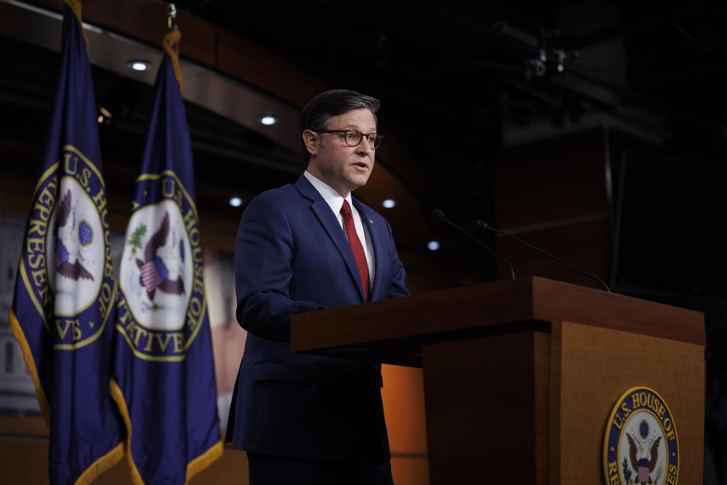 House Speaker Johnson Holds Press Conference On Day 41 Of Government Shutdown