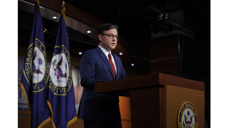 House Speaker Johnson Holds Press Conference On Day 41 Of Government Shutdown