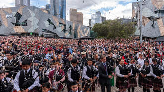Bagpipers Claim World Record with AC/DC's "It's a Long Way to the Top" 