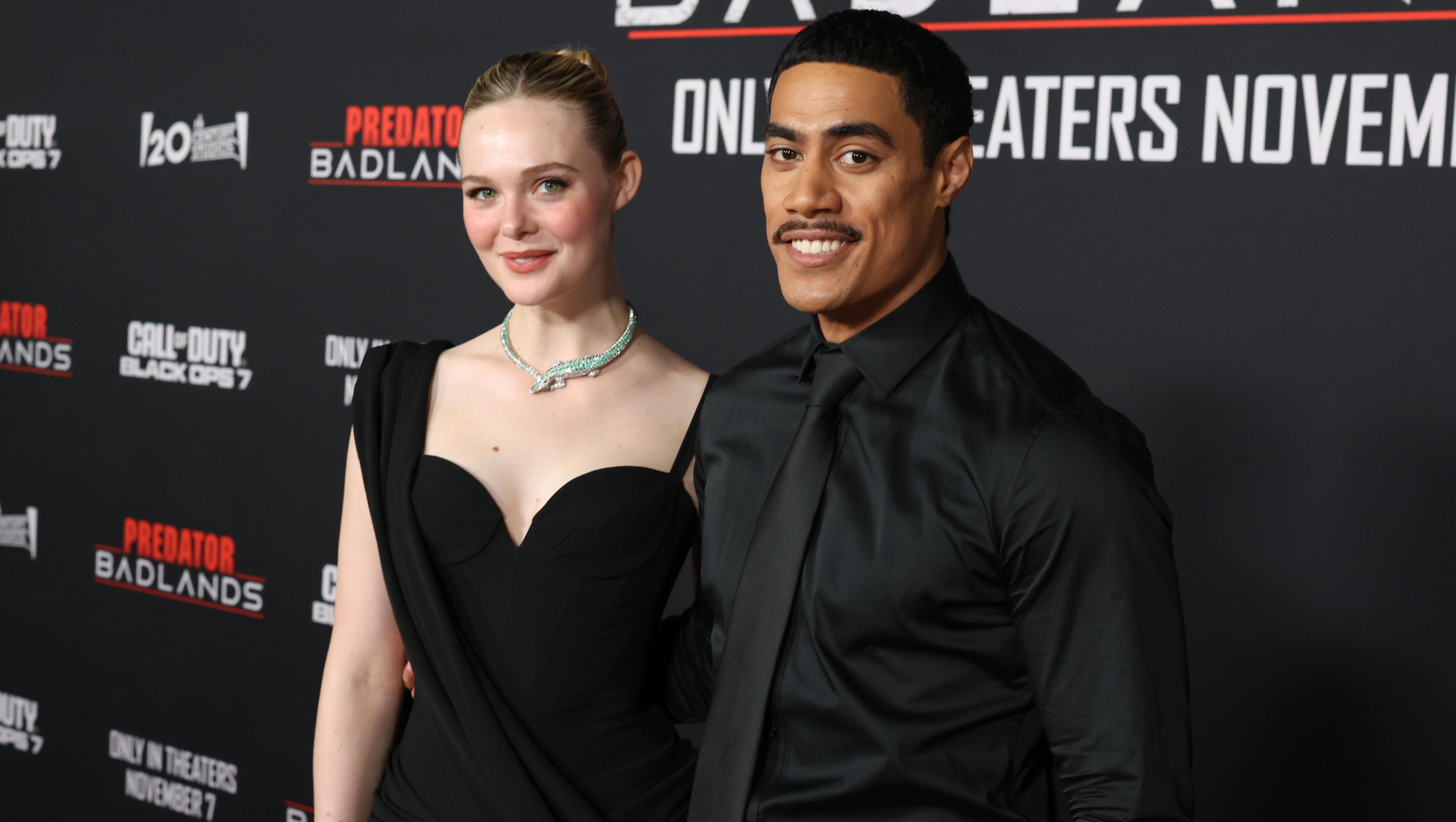 Elle Fanning and Dimitrius Schuster-Koloamatangi Comment on Learning Yautja