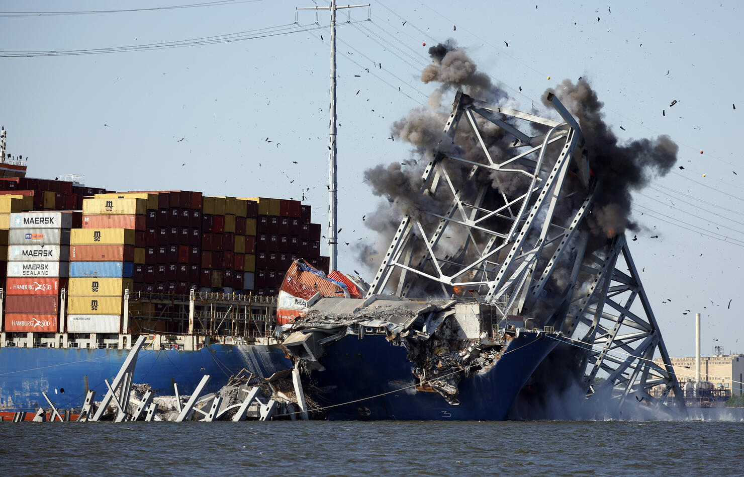 Crews Continue To Work To Reopen Shipping Lane At The Site Of The Francis Scott Key Bridge Collapse In Baltimore