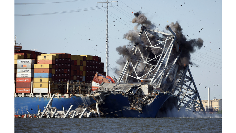 Crews Continue To Work To Reopen Shipping Lane At The Site Of The Francis Scott Key Bridge Collapse In Baltimore
