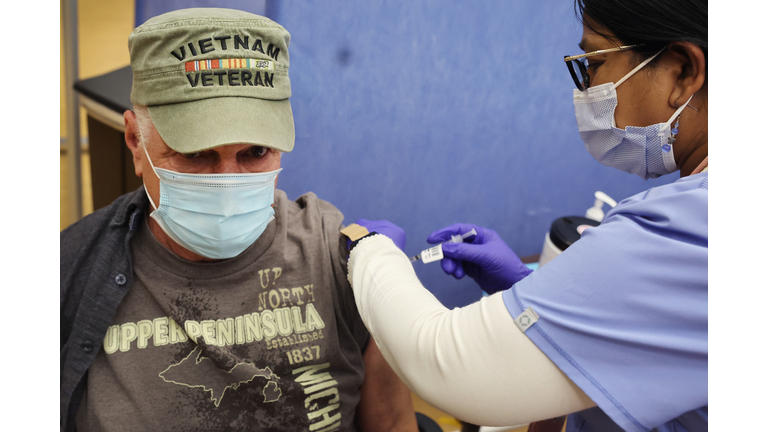 Hines Veterans Hospital Outside Of Chicago Administers 2nd Covid Boosters To Vets Over 50 Years Old